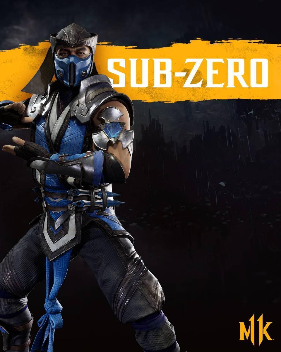 Mortal Kombat 11, Sub Zero, blue and silver armor, SD Phone Wallpaper