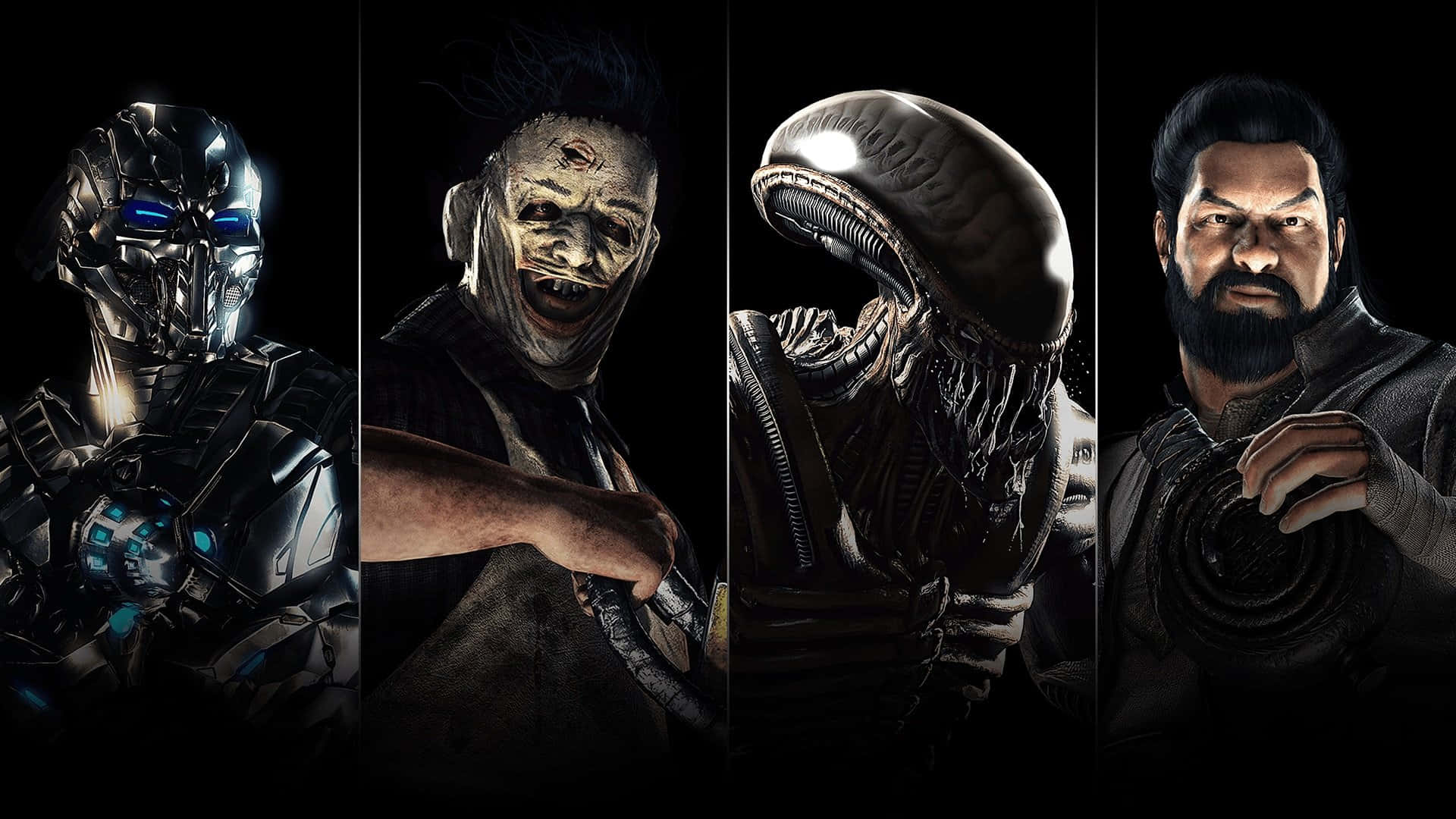Mortal Kombat Triborg, robot, masked man, Full HD Desktop Wallpaper