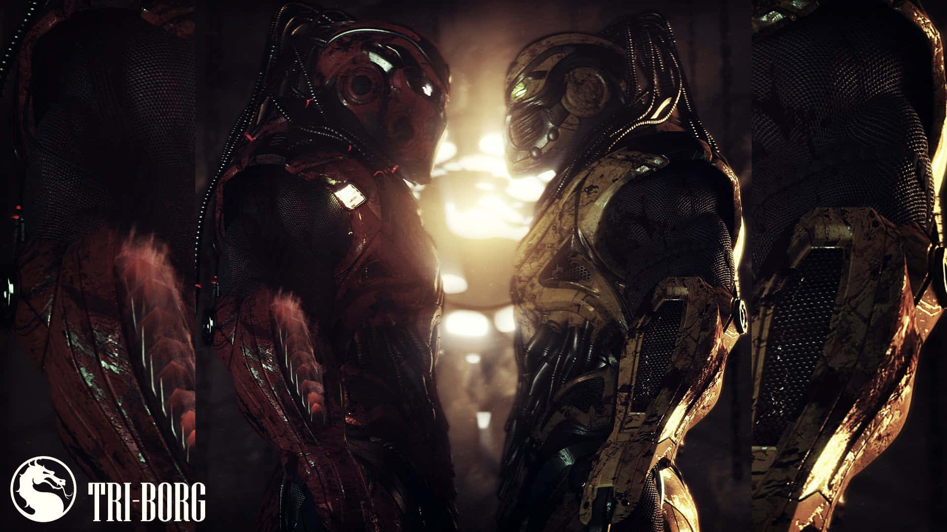 Mortal Kombat Triborg, Triborg, dark futuristic suits, Full HD Desktop Wallpaper