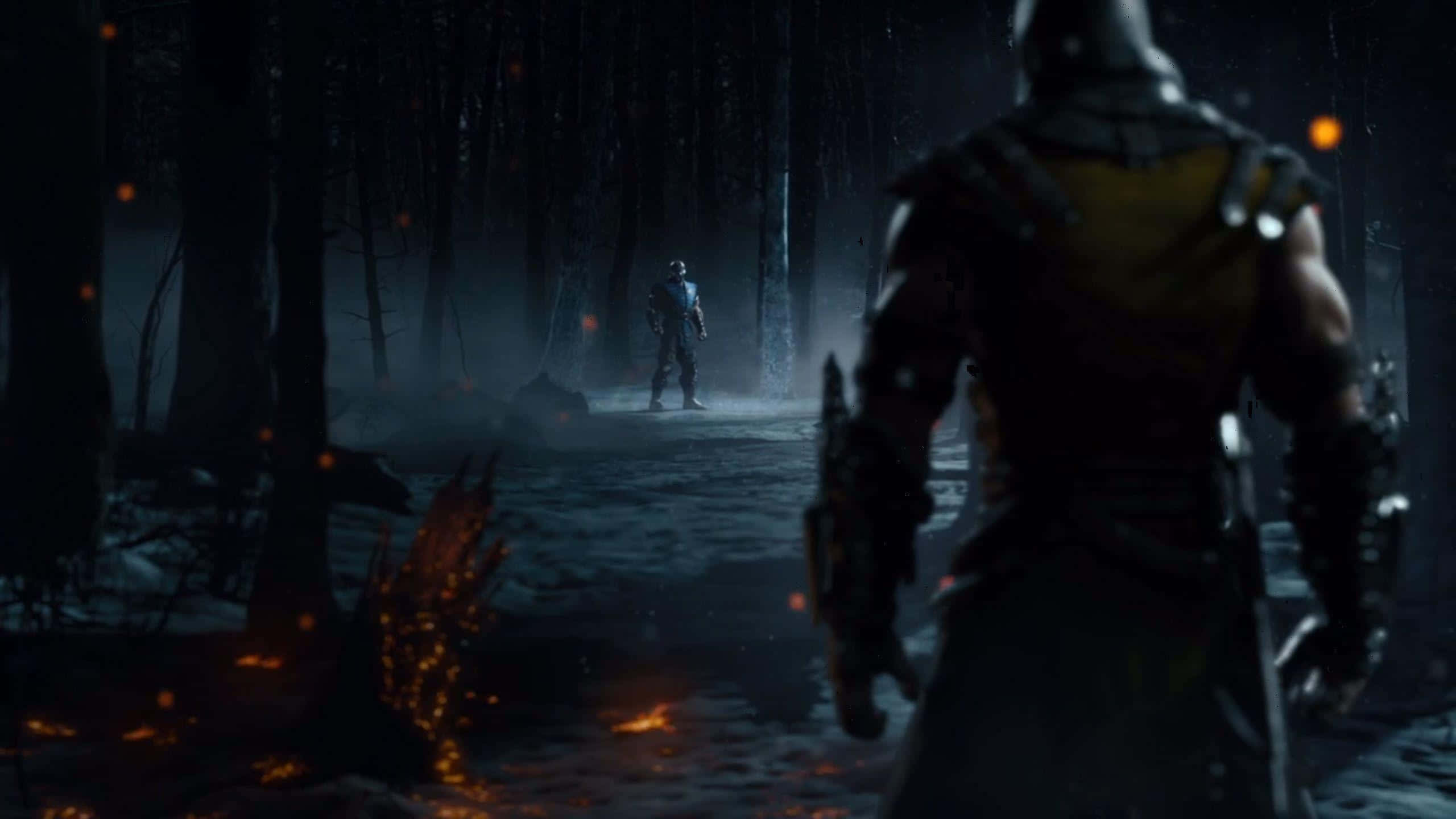 Mortal Kombat X, battle scene, armored warriors, 2K Desktop Wallpaper