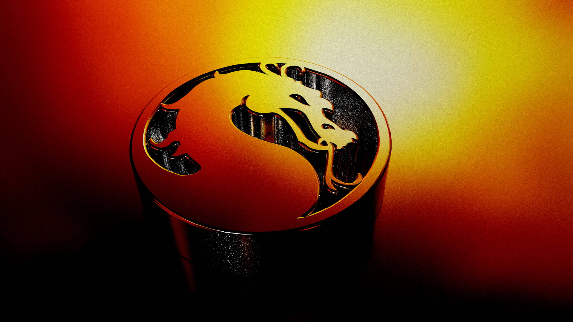Mortal Kombat, dragon logo, metallic, Full HD Desktop Wallpaper