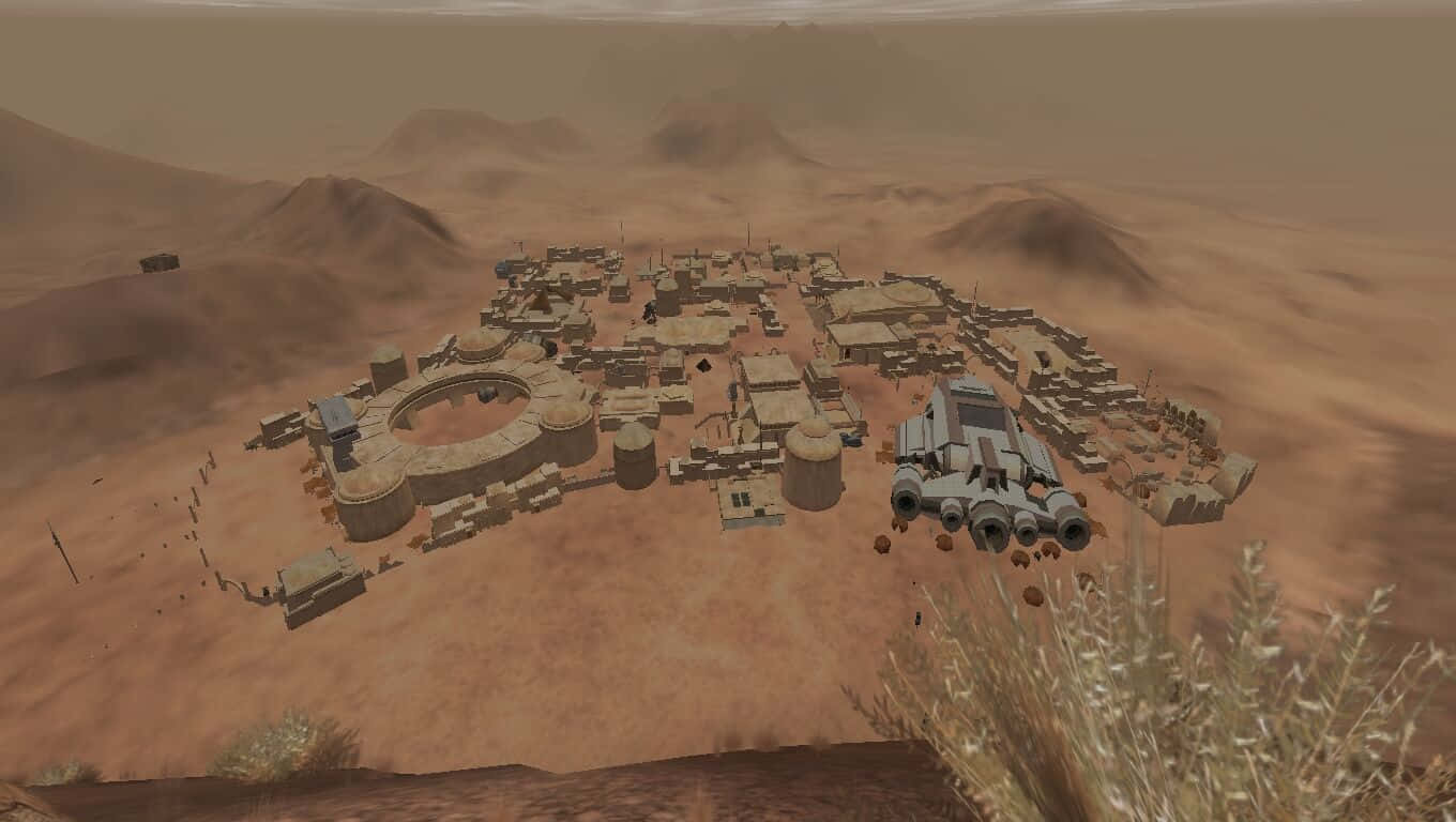 Mos Eisley, desert outpost, circular structure, HD Desktop Wallpaper