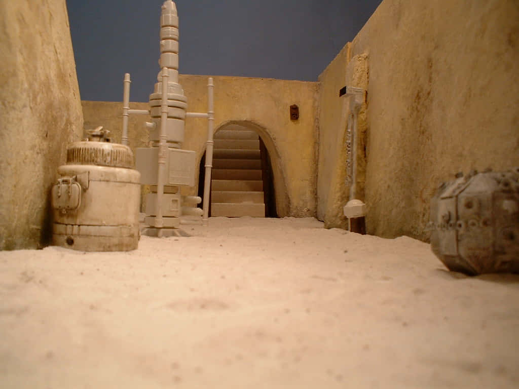 Mos Eisley, desert canyon, sandy ground, SD Desktop Wallpaper