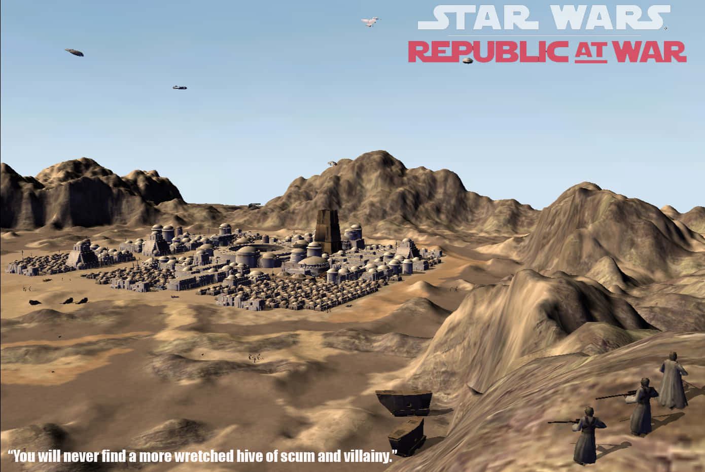 Mos Eisley, desert planet, rocky hills, HD Desktop Wallpaper
