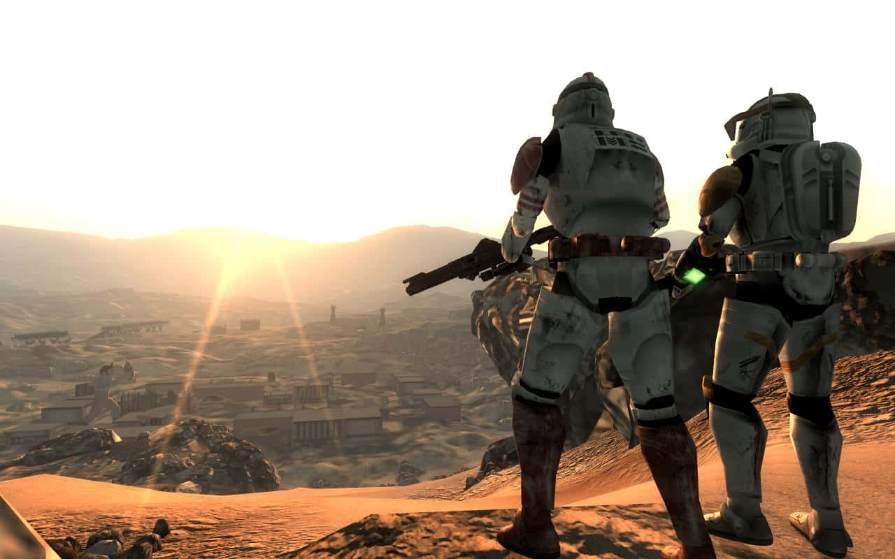 Mos Eisley, desert ridge, sunlit alien cityscape, HD Desktop Wallpaper