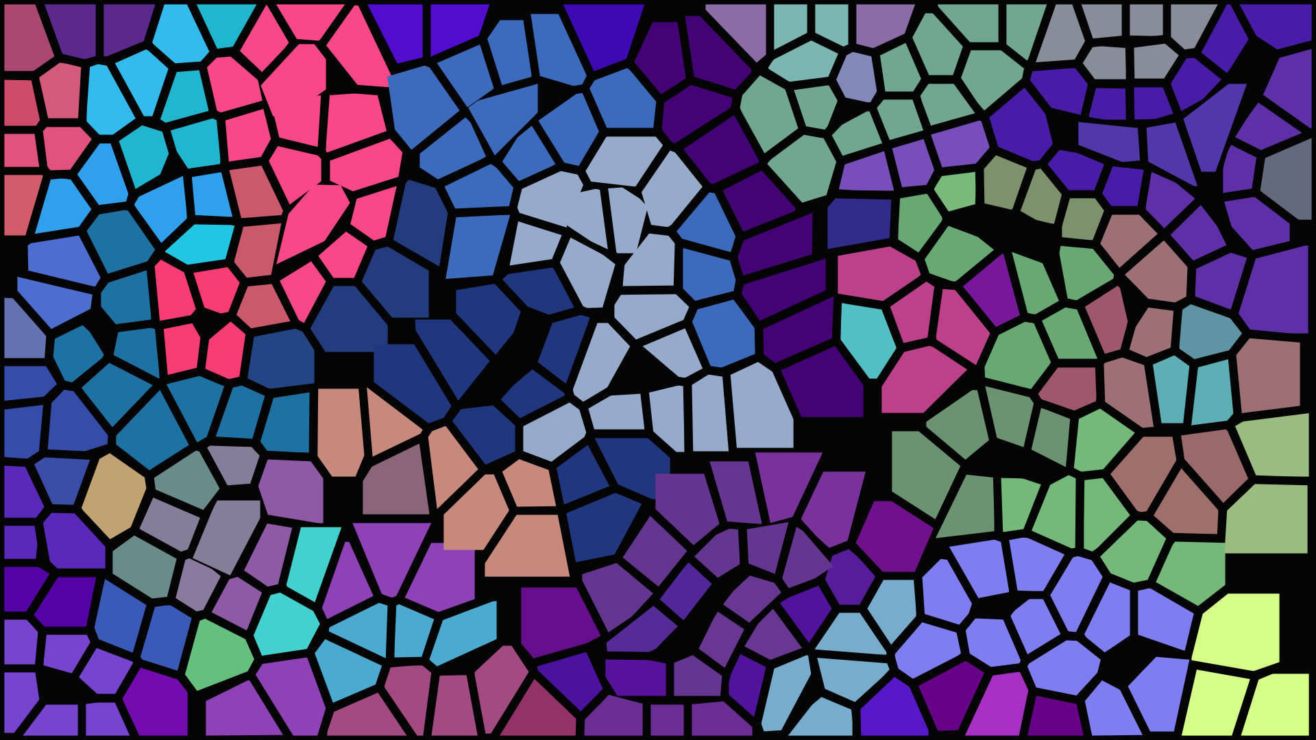 colorful stained glass mosaic, vibrant abstract mosaic pattern, irregular polygonal tiles, Full HD Desktop Wallpaper