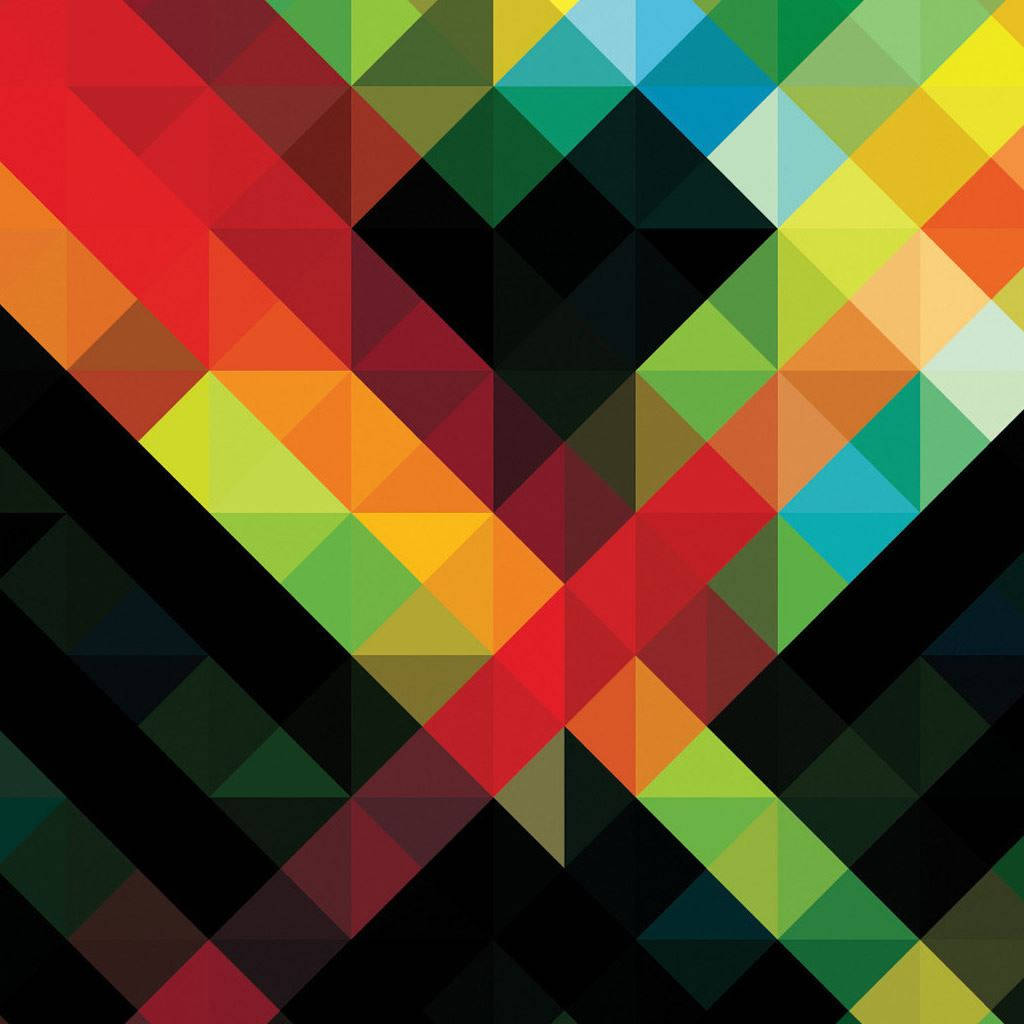 dark background, central black diamond, vibrant geometric pattern, SD Desktop Wallpaper