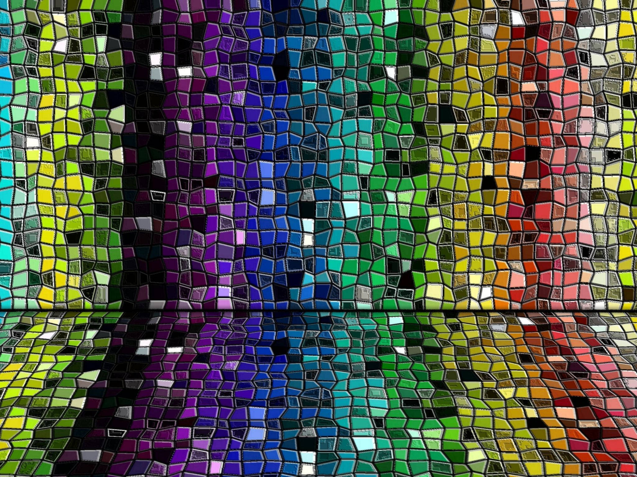 multicolored mosaic, vibrant mosaic wall, irregular colored tiles, Full HD Desktop Wallpaper