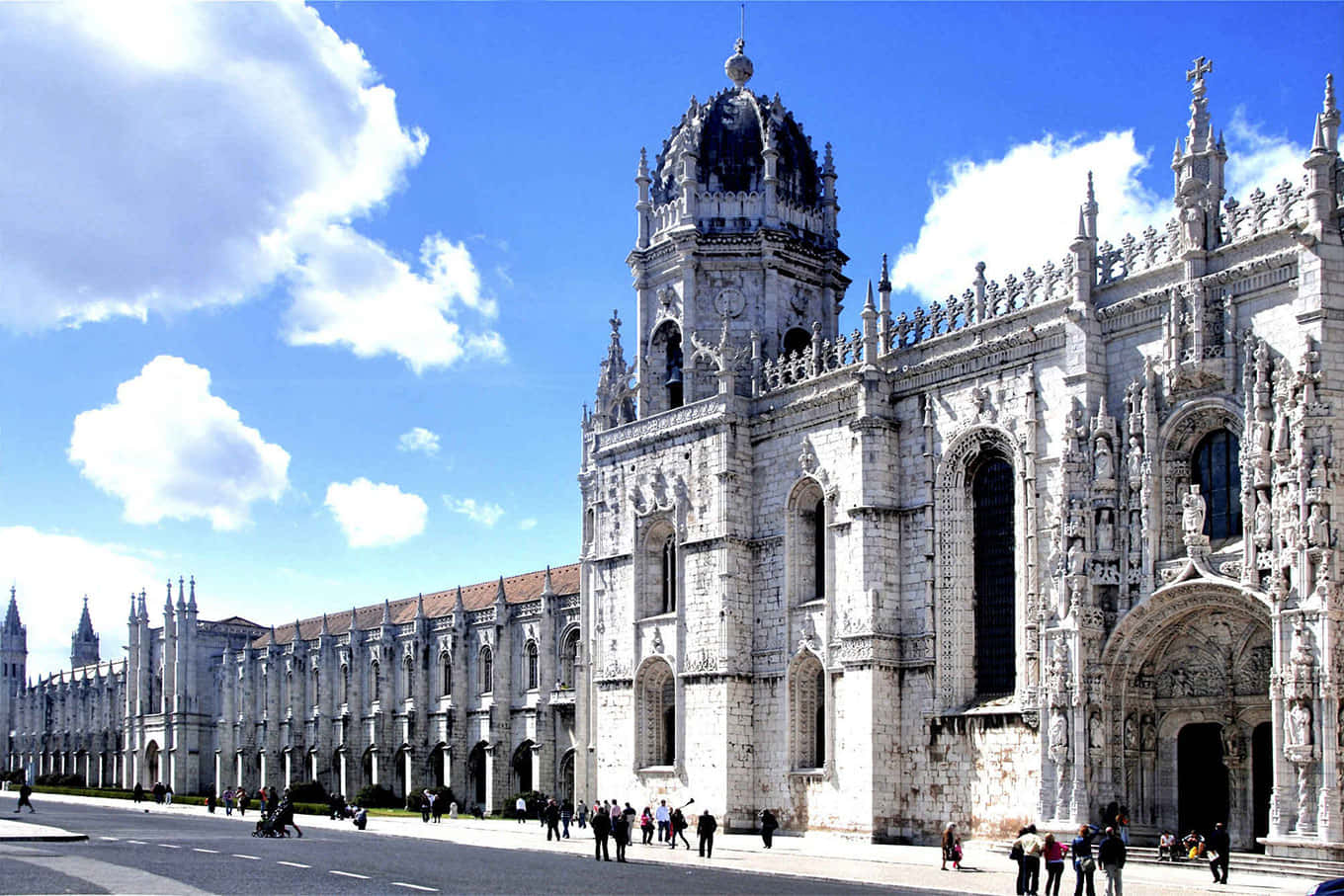 Mosteiro dos Jeronimos, sunny day, radiant sunlight, HD Desktop Wallpaper