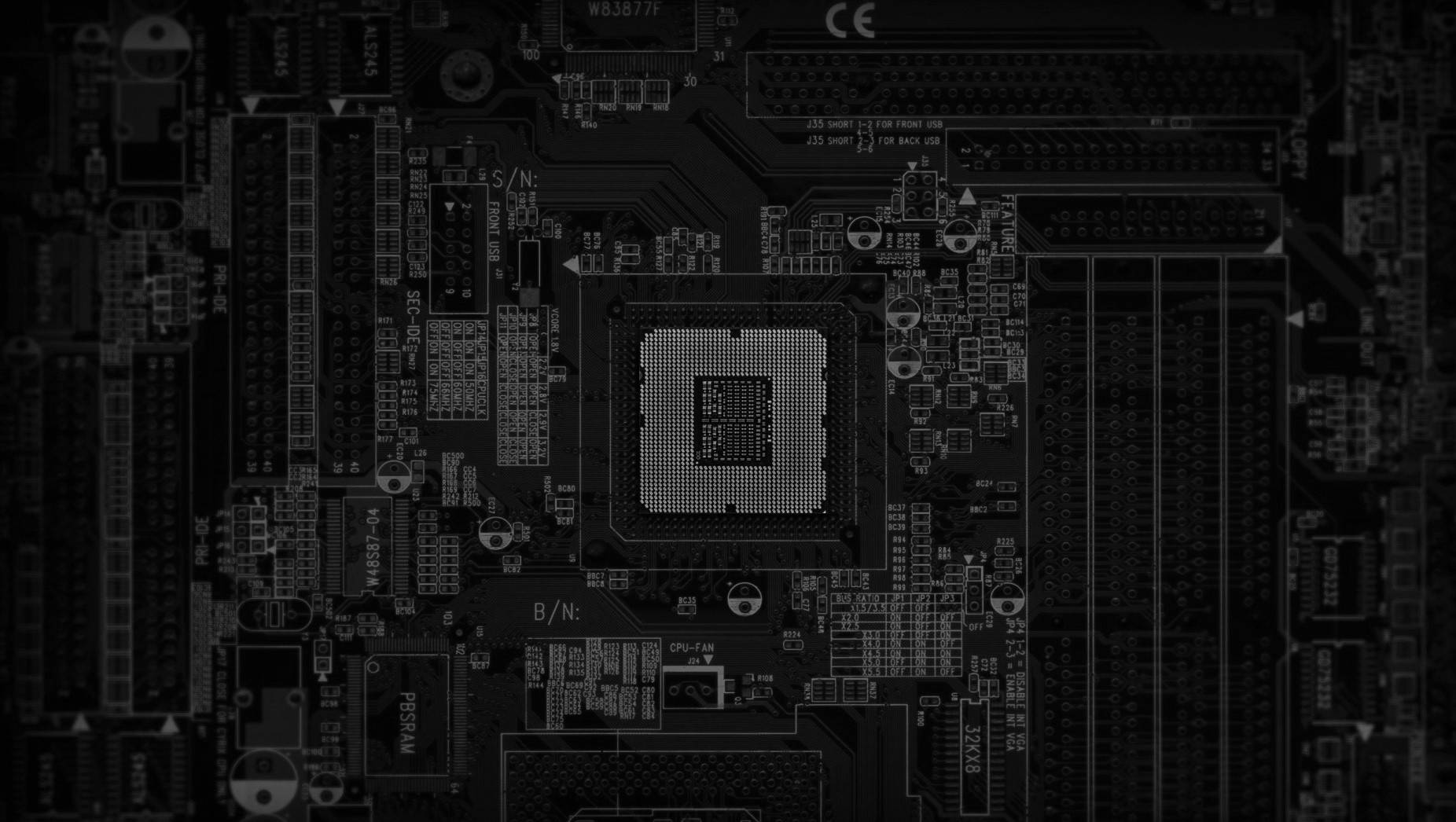 motherboard, CPU socket, circuitry, HD Desktop Wallpaper