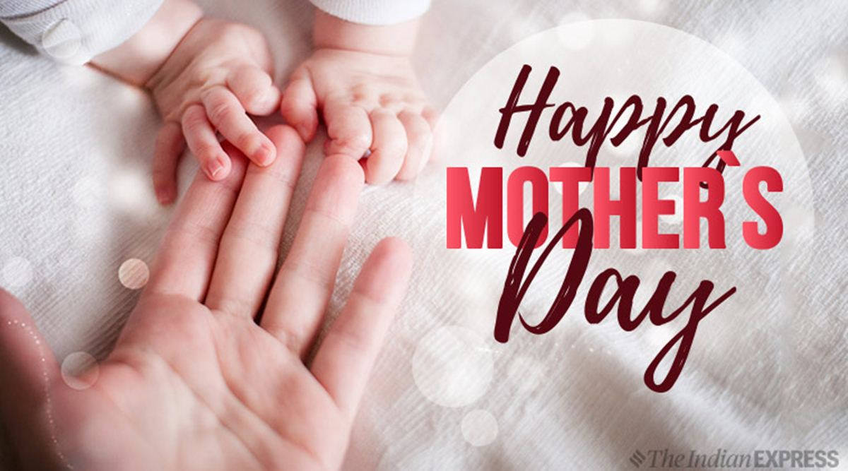 Happy Mother's Day, adult hand, baby's tiny hands, SD Desktop Wallpaper