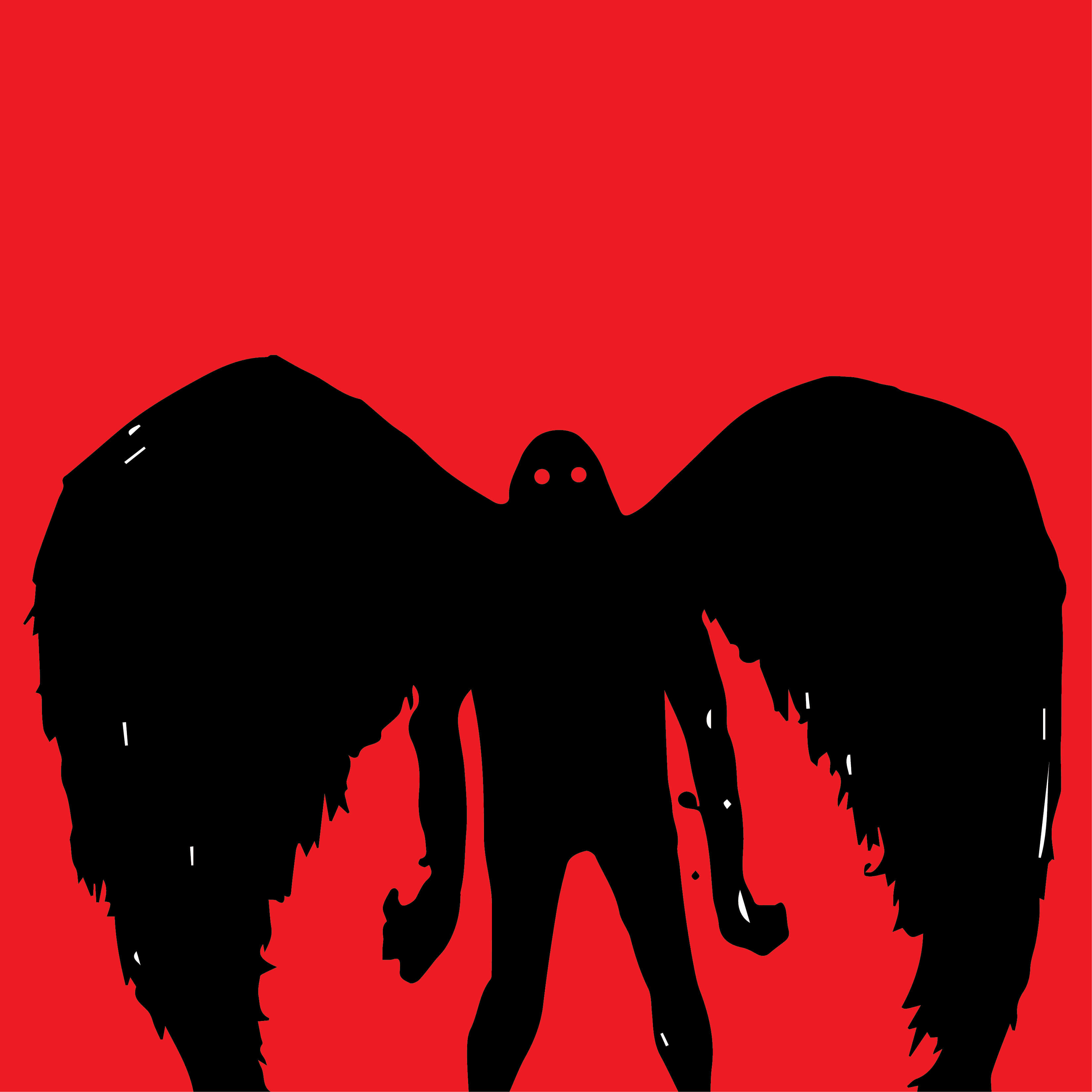 Mothman, silhouette, black, 2K Desktop Wallpaper