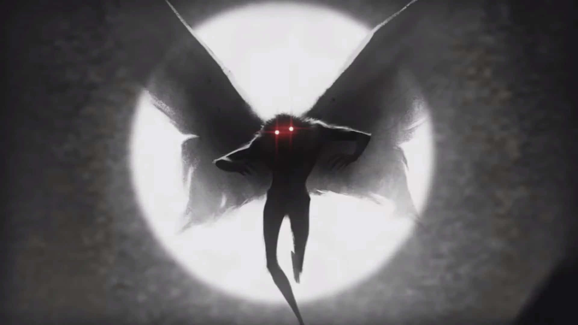 Mothman, silhouette, moon, Full HD Desktop Wallpaper