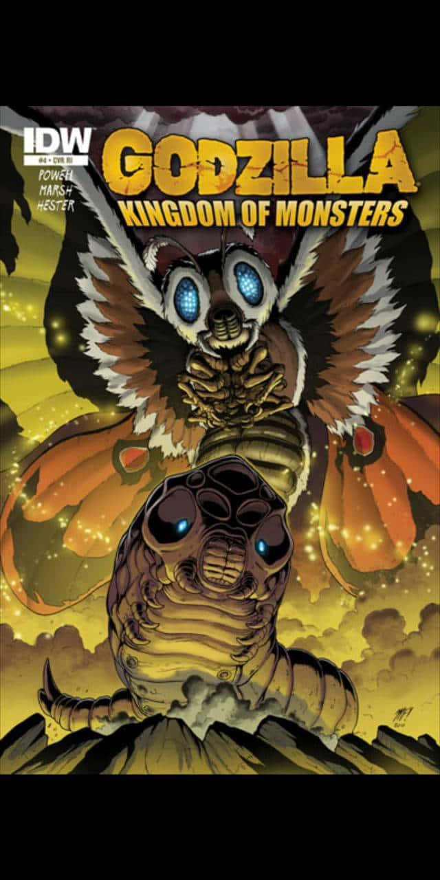 Mothra, glowing blue eyes, feathered wings, HD Phone Wallpaper