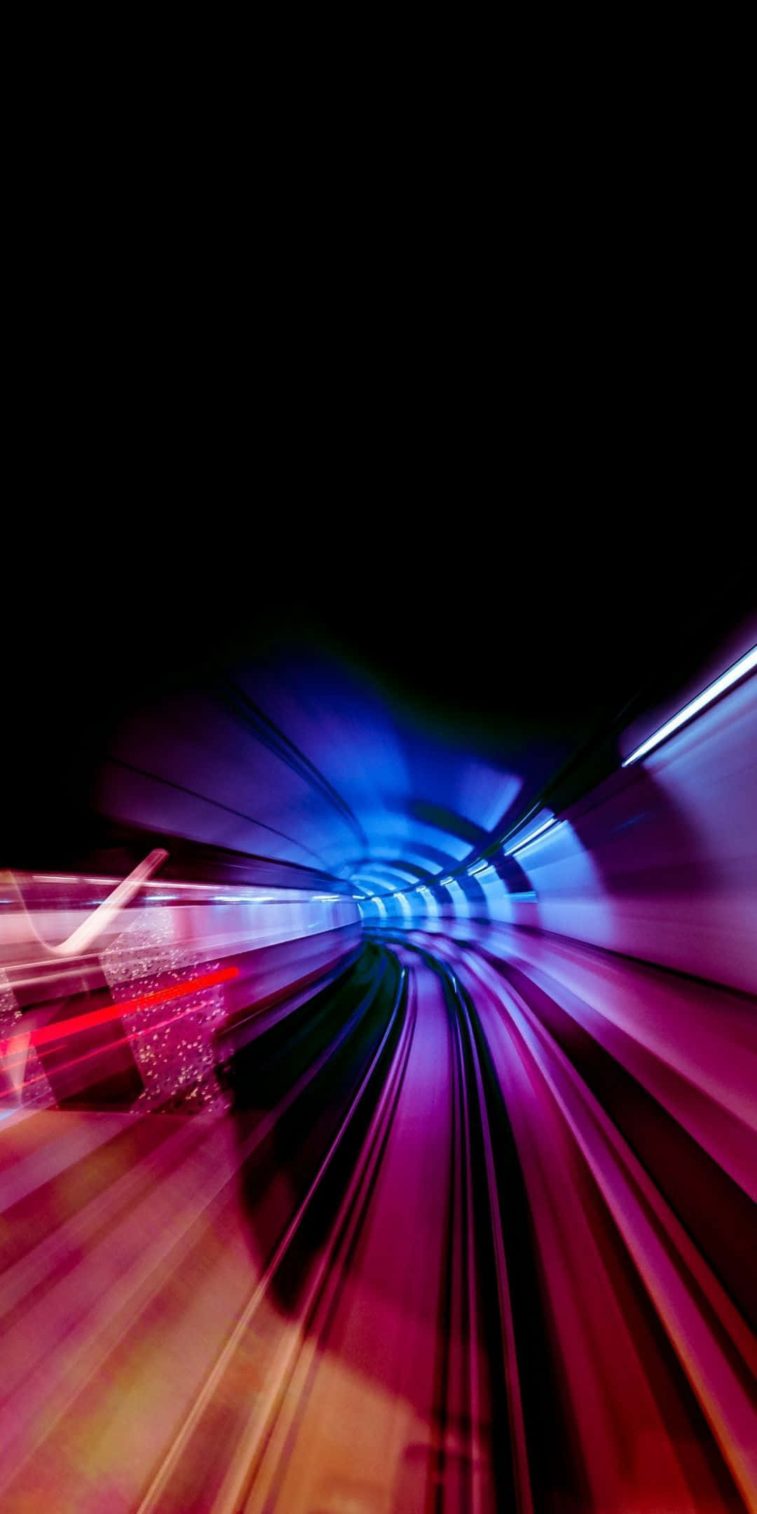 motion blur, sunset, dark tunnel, Full HD Phone Wallpaper