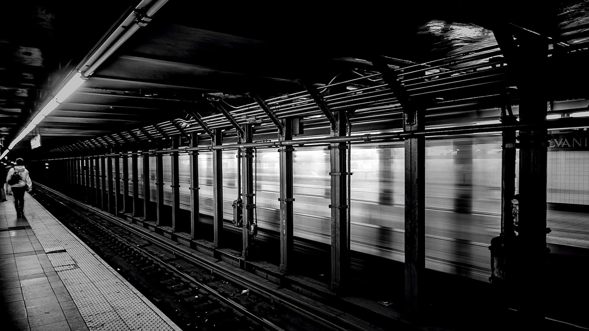 motion blur, 1920 x 1080, subway station, Full HD Desktop Wallpaper