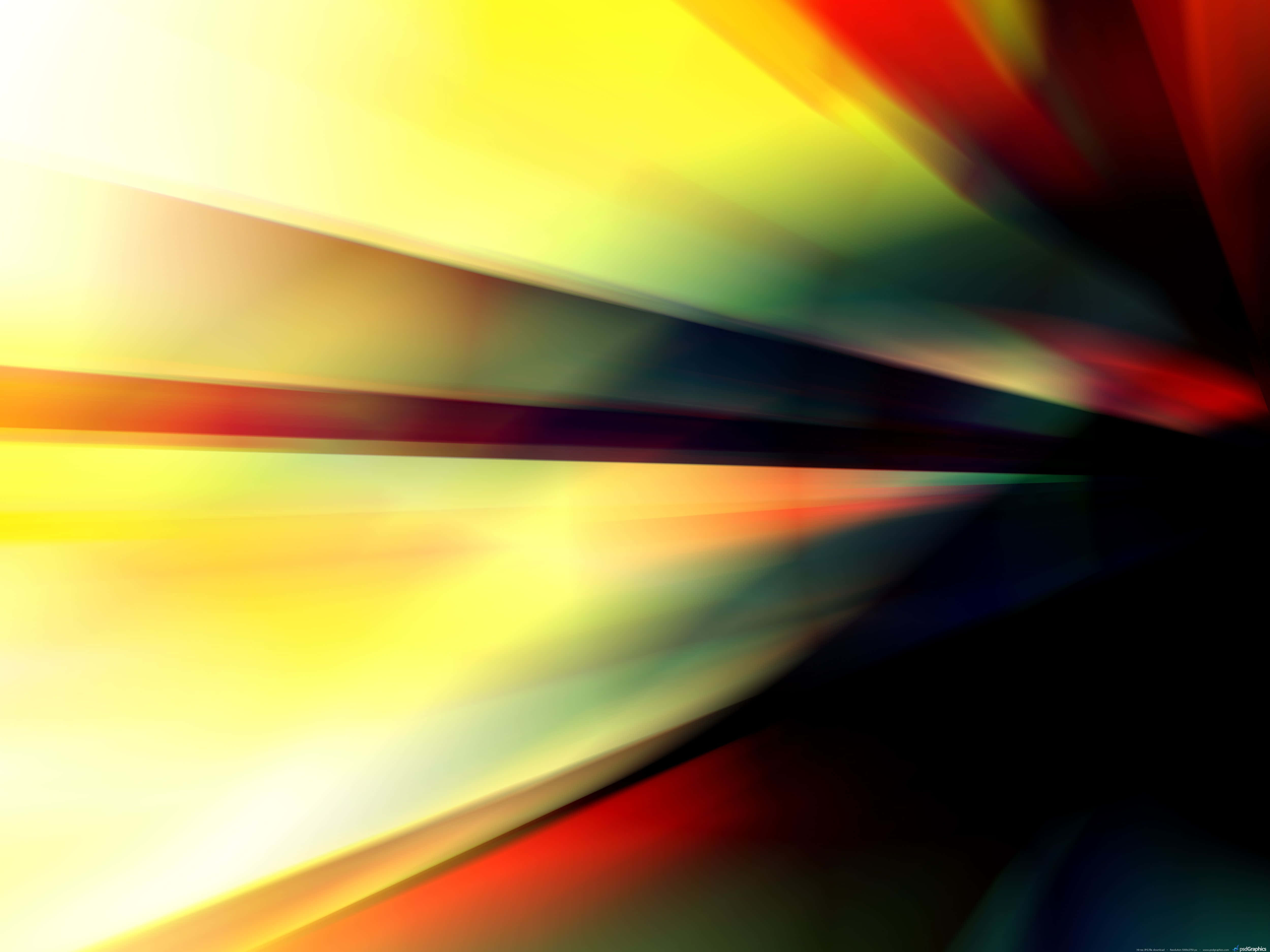 motion blur 5000 x 3750, yellow red and blue, dark background, 4K Desktop Wallpaper