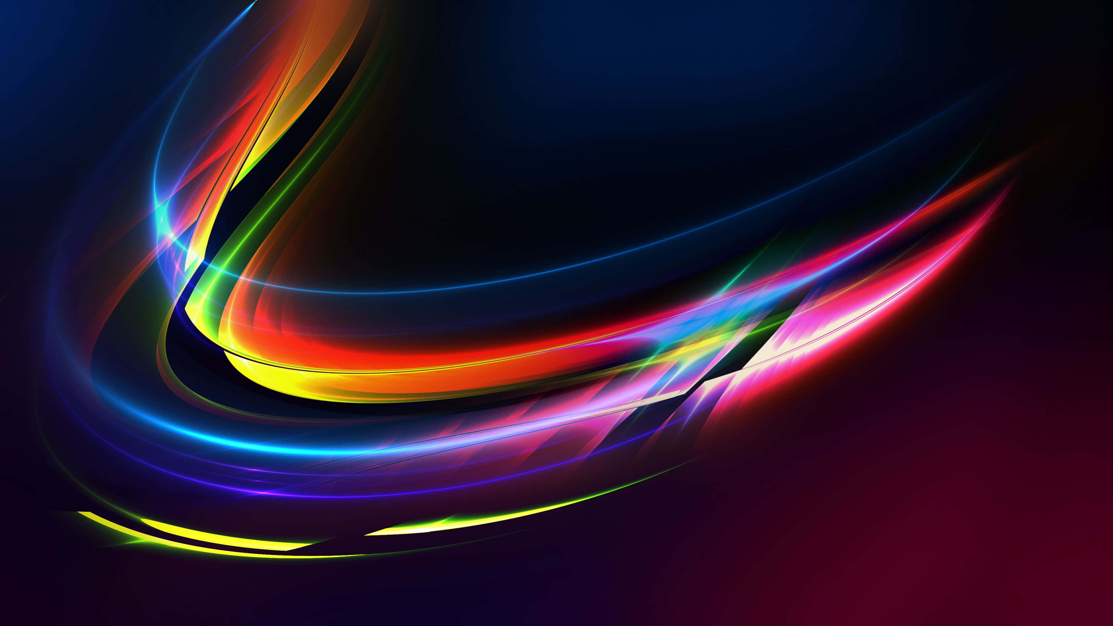 neon light trails, dark gradient background, futuristic energy burst, 4K Desktop Wallpaper