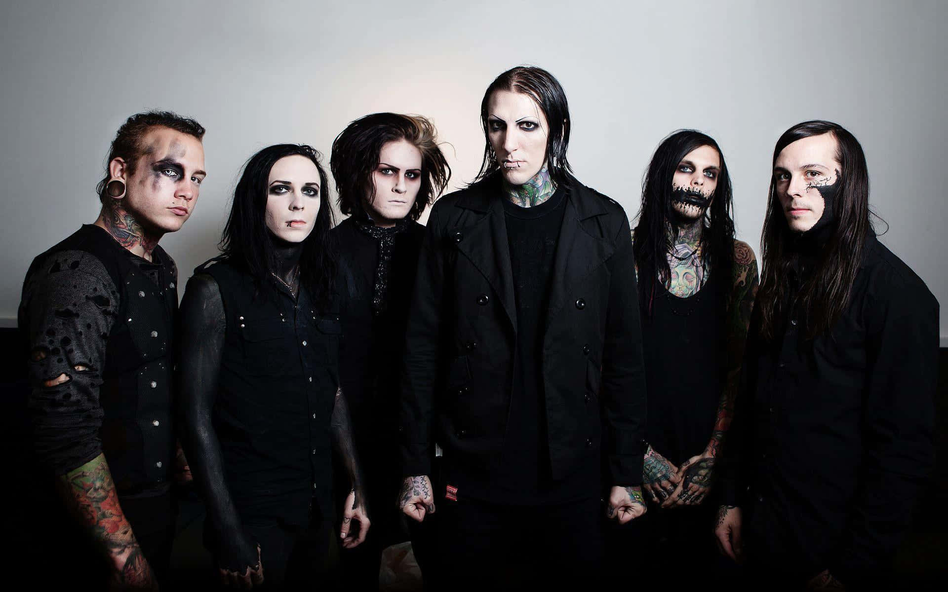 Motionless in White, goth metal, dark makeup, Full HD Desktop Wallpaper
