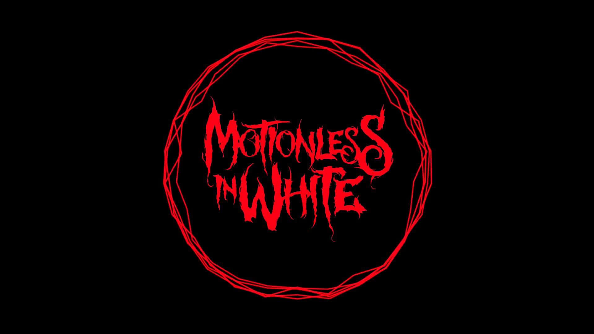Motionless in White, redon black, jagged red circular frame, Full HD Desktop Wallpaper