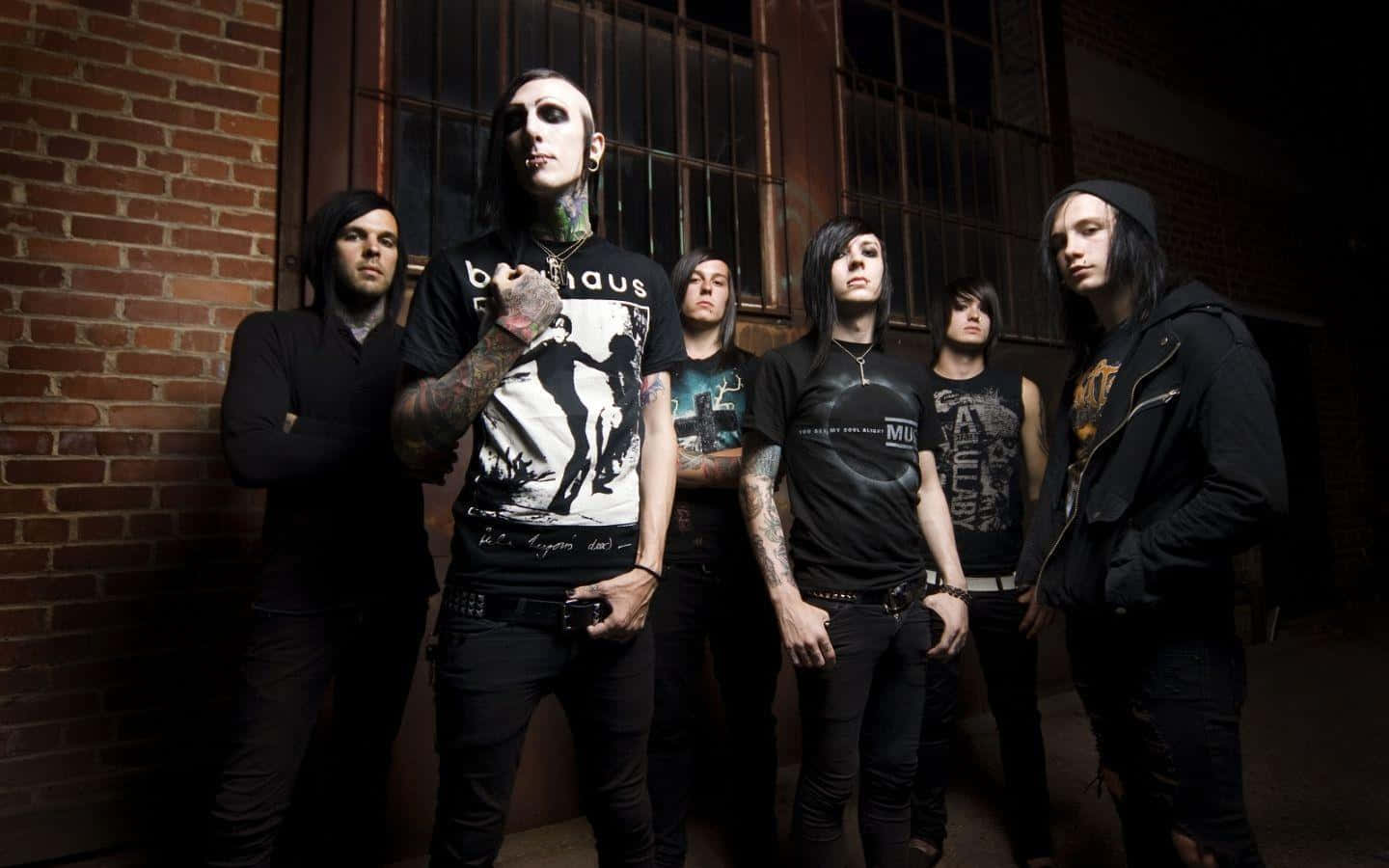 Motionless in White, band portrait, tattooed musicians, HD Desktop Wallpaper