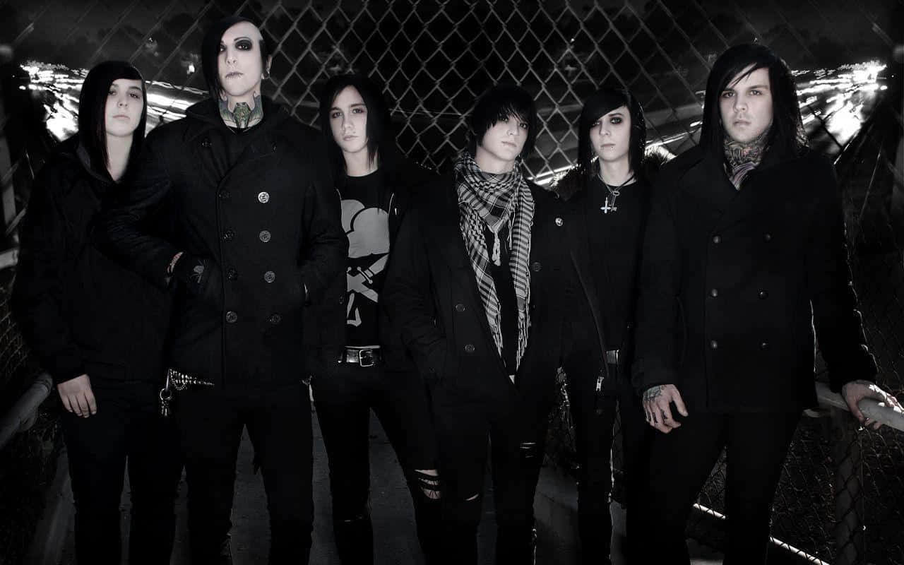 Motionless in White, band portrait, black coats, HD Desktop Wallpaper