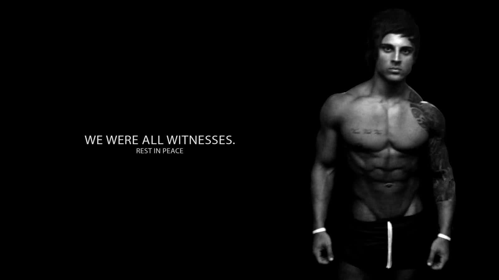 black background, white text, WE WERE ALL WITNESSES. REST IN PEACE, HD Desktop Wallpaper