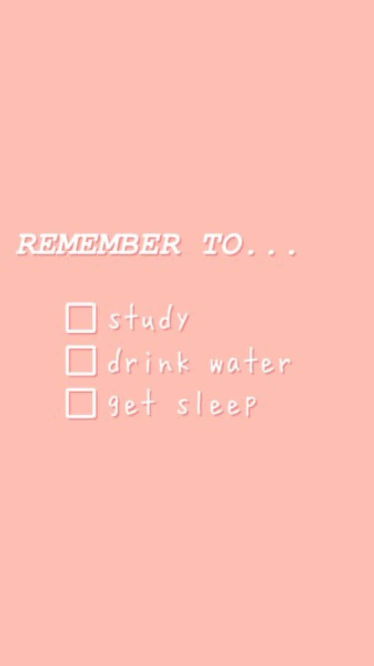 soft pink background, white text, daily reminders, HD Phone Wallpaper