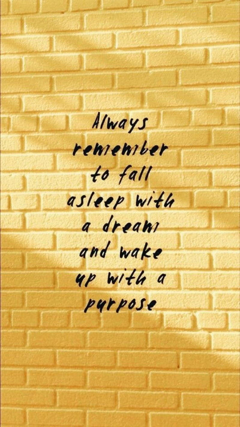 Motivation Macbook, warm yellow brick wall, soft shadows, HD Phone Wallpaper