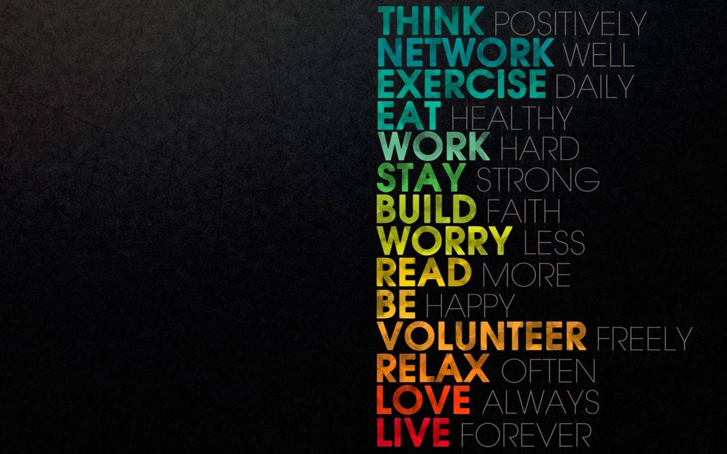 Motivation Macbook, 1440 x 900, colorful words, HD Desktop Wallpaper