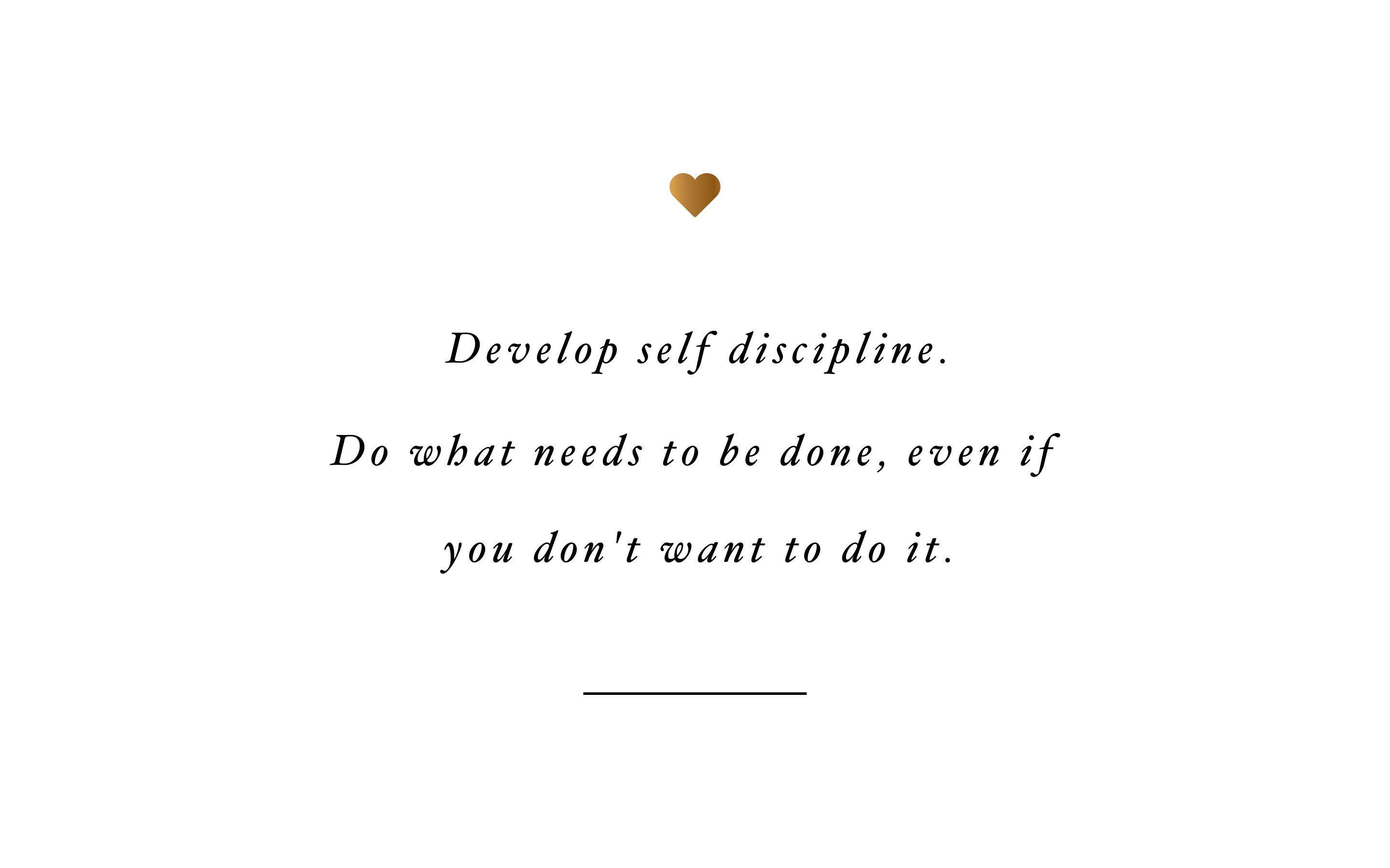 motivational quotes aesthetic, self discipline, elegant script text, 2K Desktop Wallpaper
