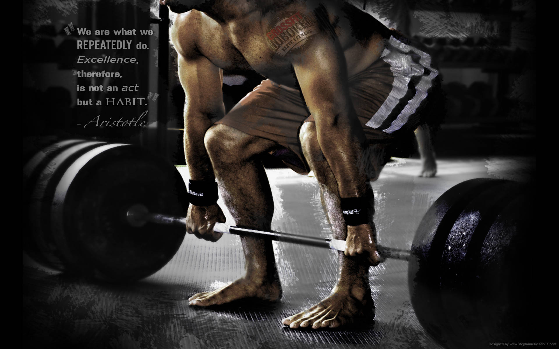 Motivation Man, gym, barbell, Full HD Desktop Wallpaper