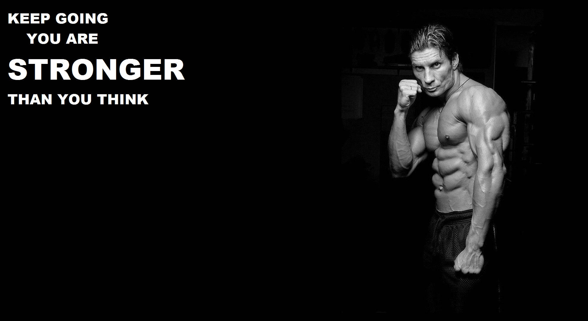 muscular man, gym, clenched fist, Full HD Desktop Wallpaper
