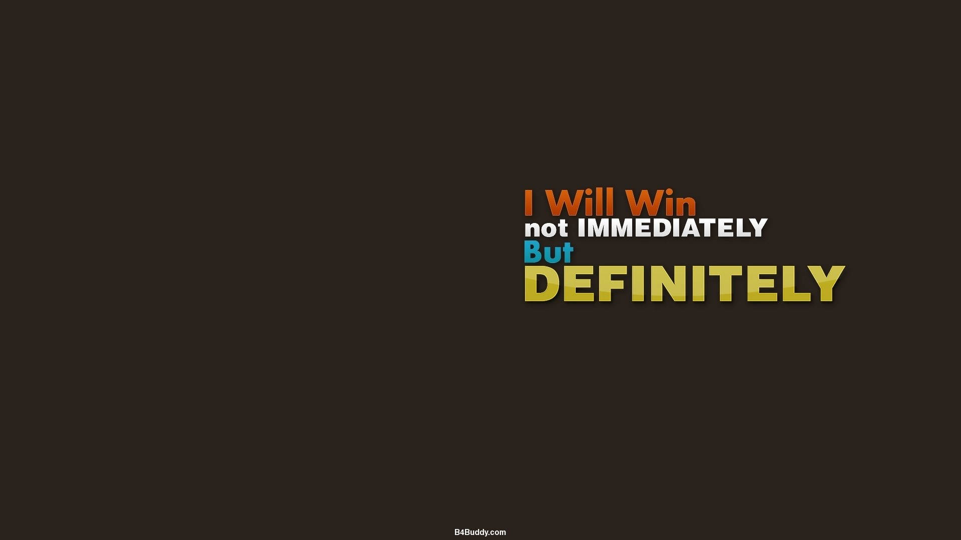 I Will Win, motivational desktop, colorful block letters, Full HD Desktop Wallpaper