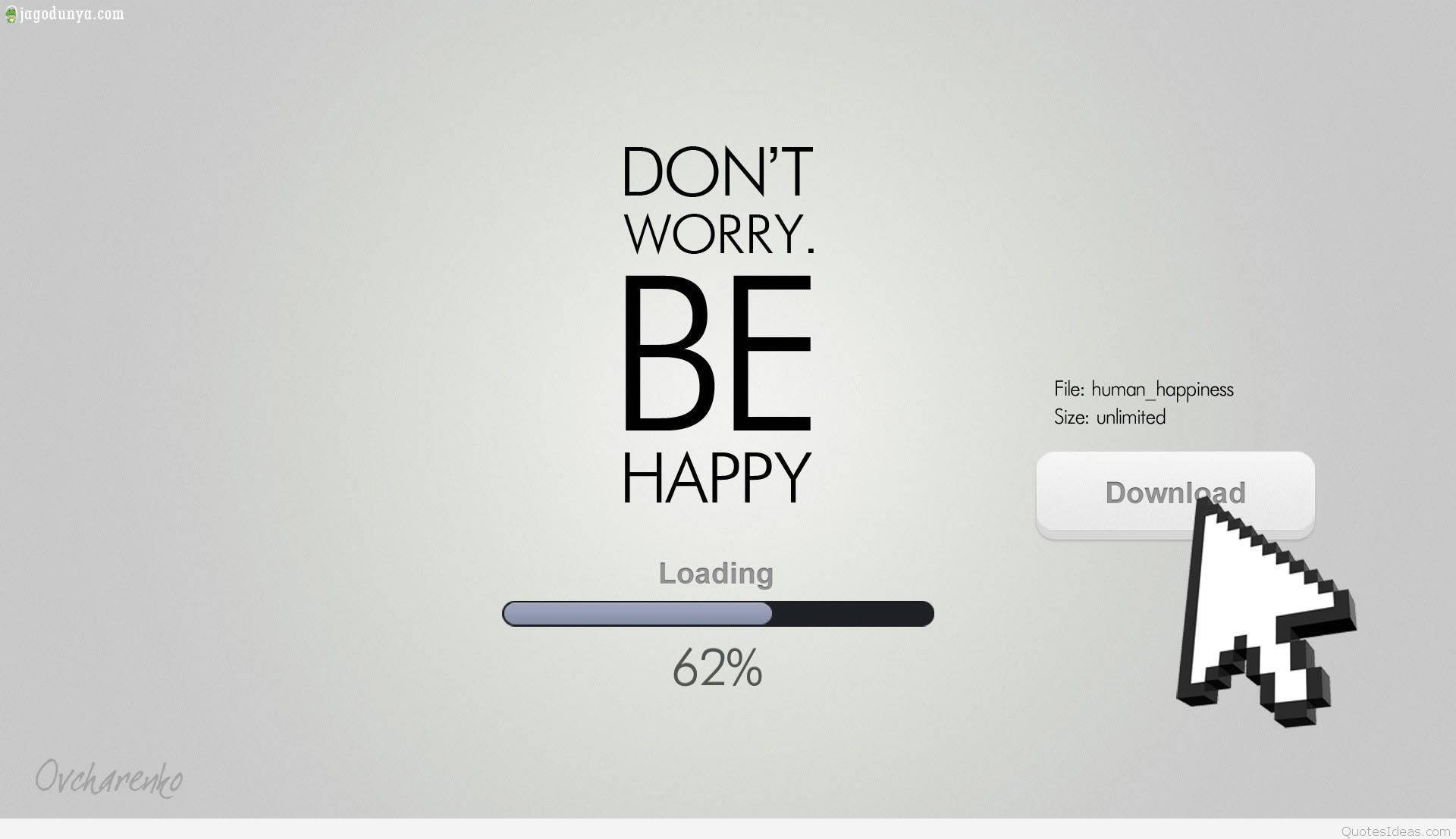 Motivational HD, DON'T WORRY. BE HAPPY, cursor, Full HD Desktop Wallpaper
