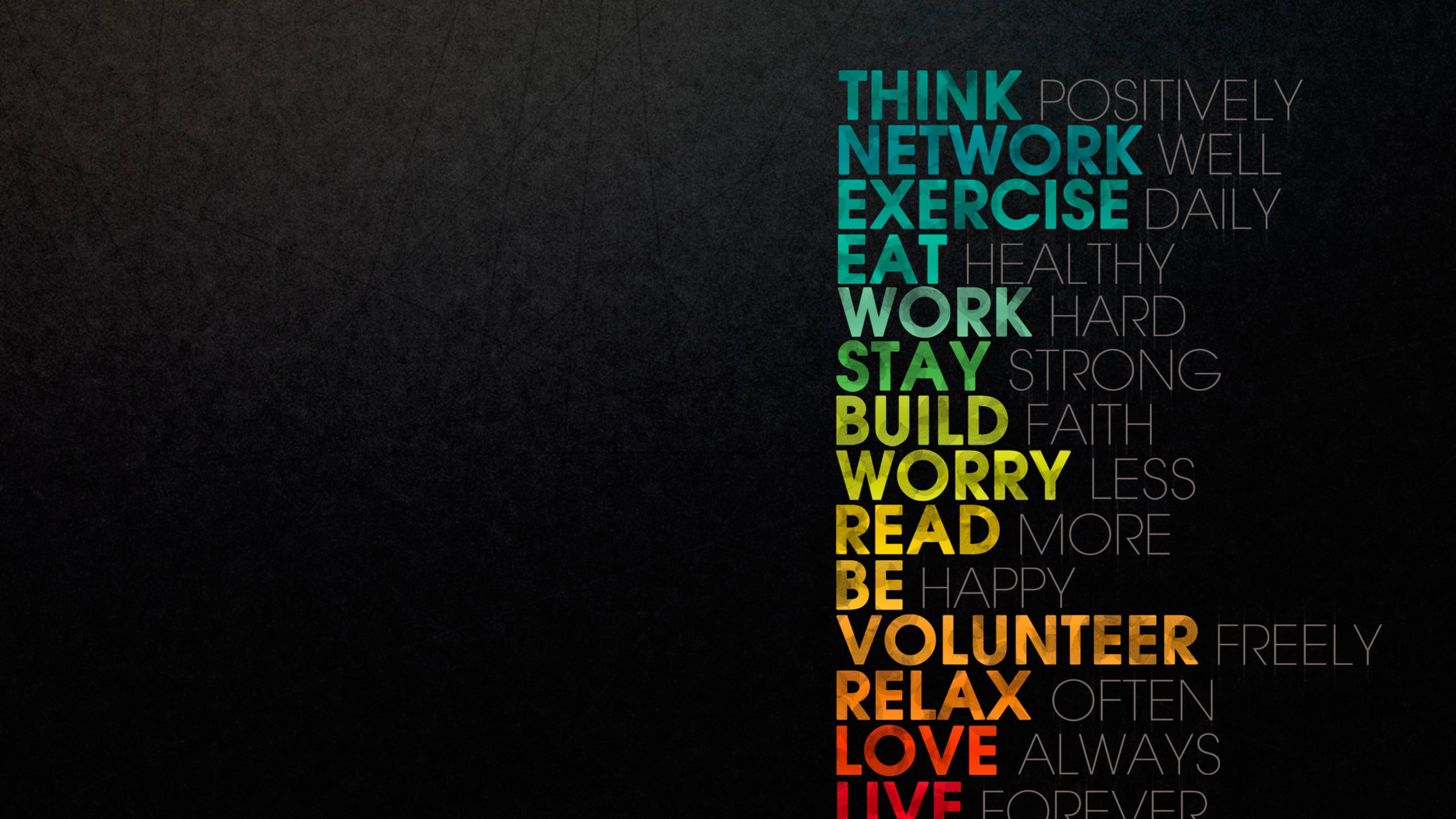 Think Positively, 4K Ultra HD, motivational, 4K Desktop Wallpaper