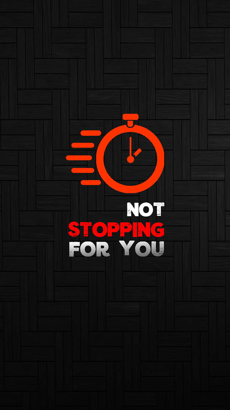 orange stopwatch icon, motion lines, NOT STOPPING FOR YOU, HD Phone Wallpaper