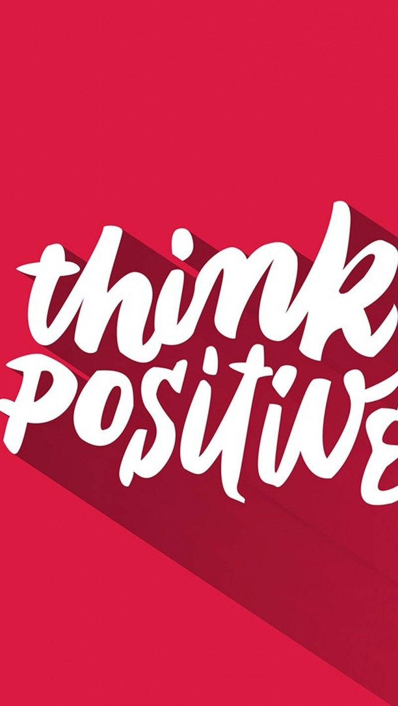 positive motivational quotes iphone, white cursive text, think positive, HD Phone Wallpaper