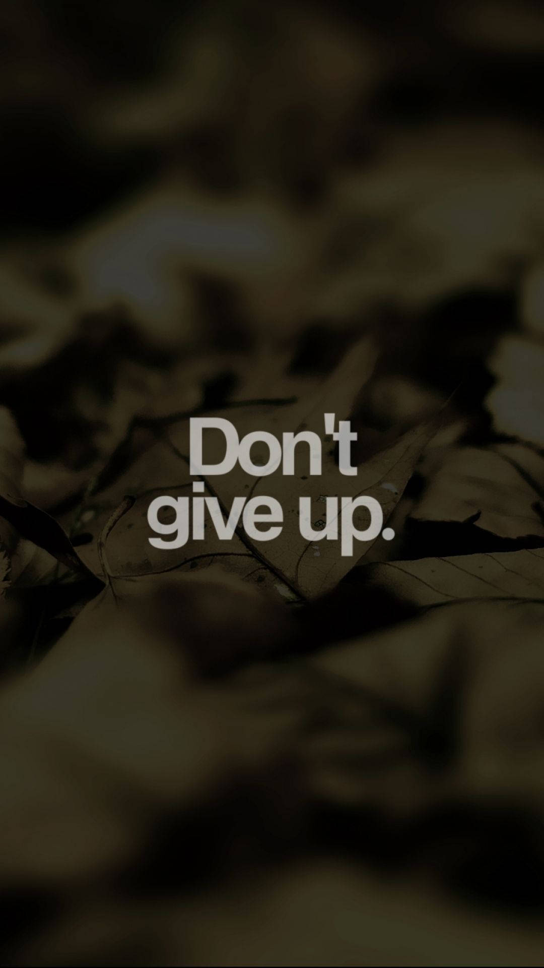 Motivational Quotes For Self iPhone, blurred autumn leaves, muted earthy tones, Full HD Phone Wallpaper