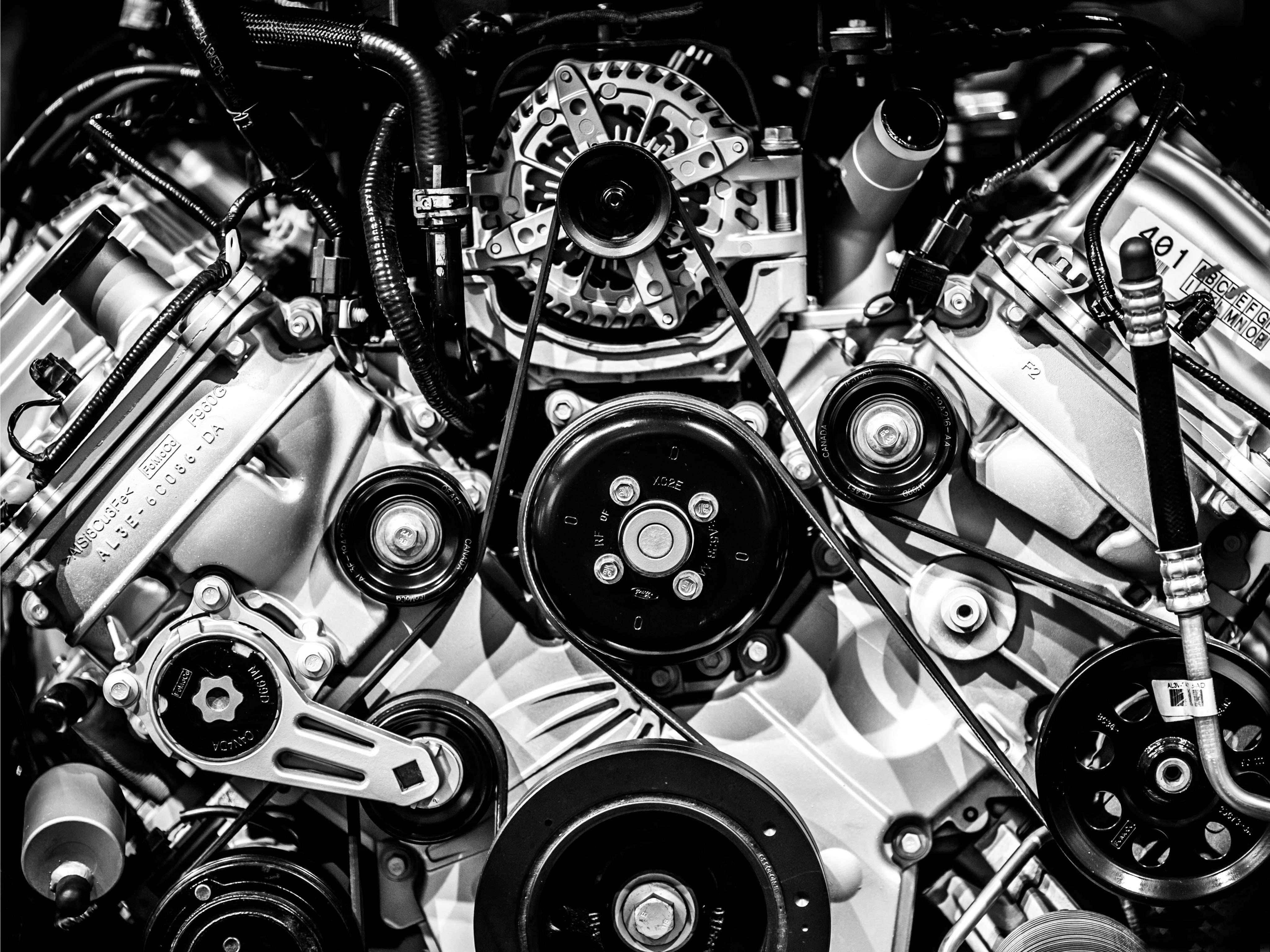 Motor, car engine, belts, 4K Desktop Wallpaper