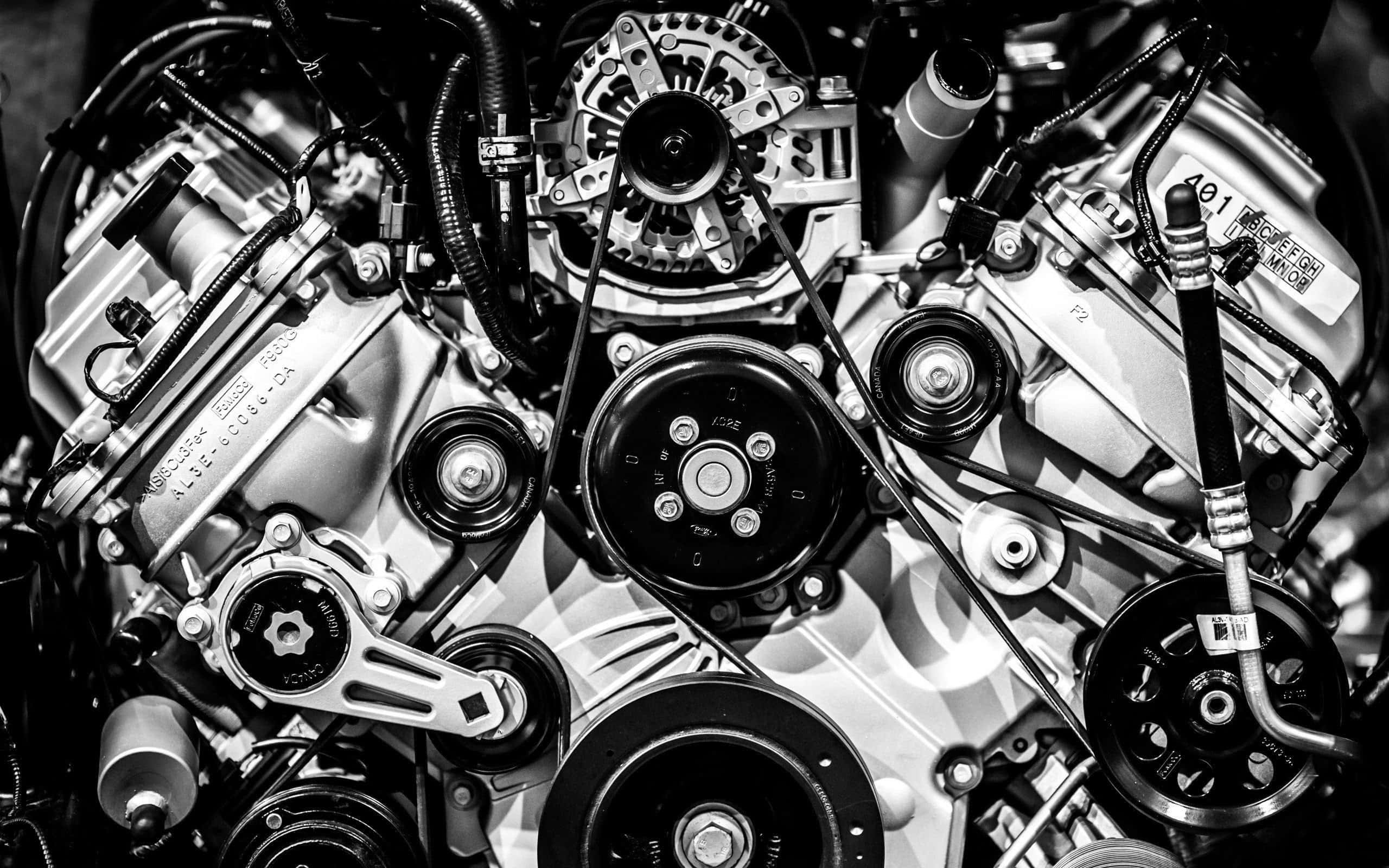 car engine, belts, pulleys, 2K Desktop Wallpaper