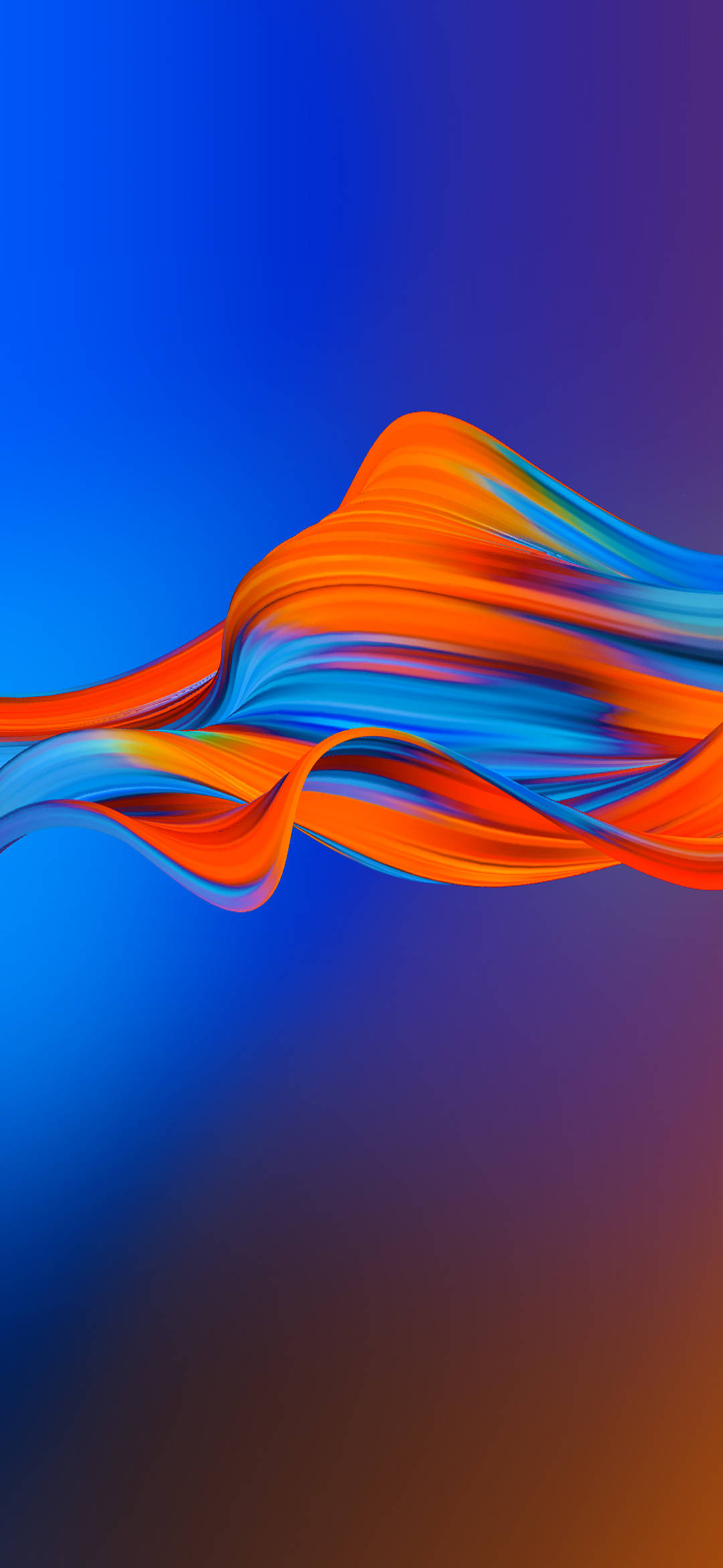 3D blue paint, Motorola, vibrant orange, Full HD Phone Wallpaper