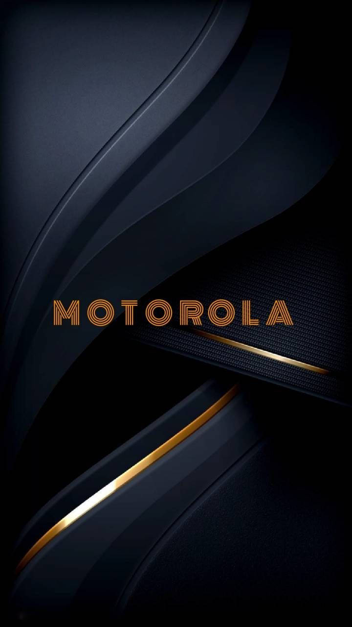 Motorola, matte black, glowing gold lines, HD Phone Wallpaper