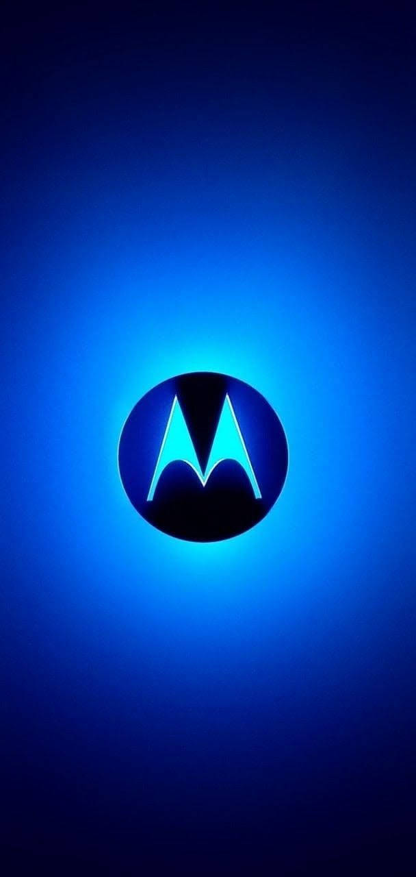 Motorola, gradient blue, glowing Motorola logo, HD Phone Wallpaper