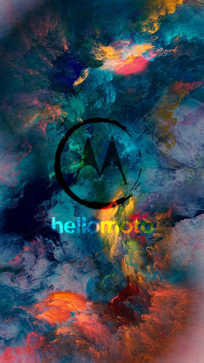 Motorola, teal, orange, HD Phone Wallpaper
