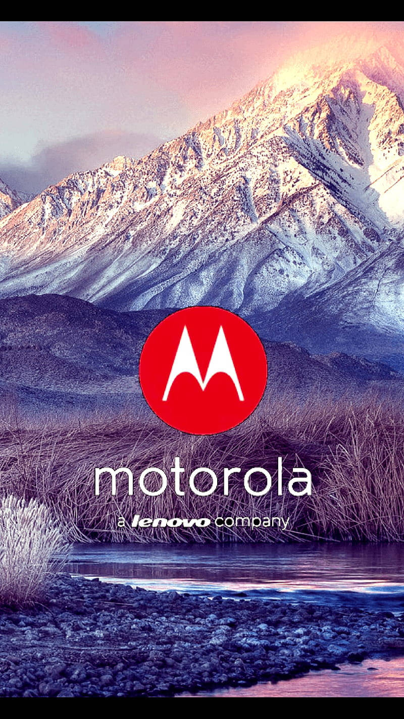 Motorola, red, snowy mountain, HD Phone Wallpaper