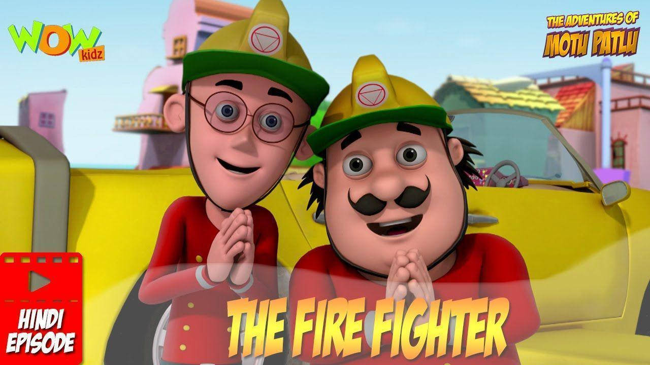 Motu Patlu, fire fighter, red uniforms, HD Desktop Wallpaper
