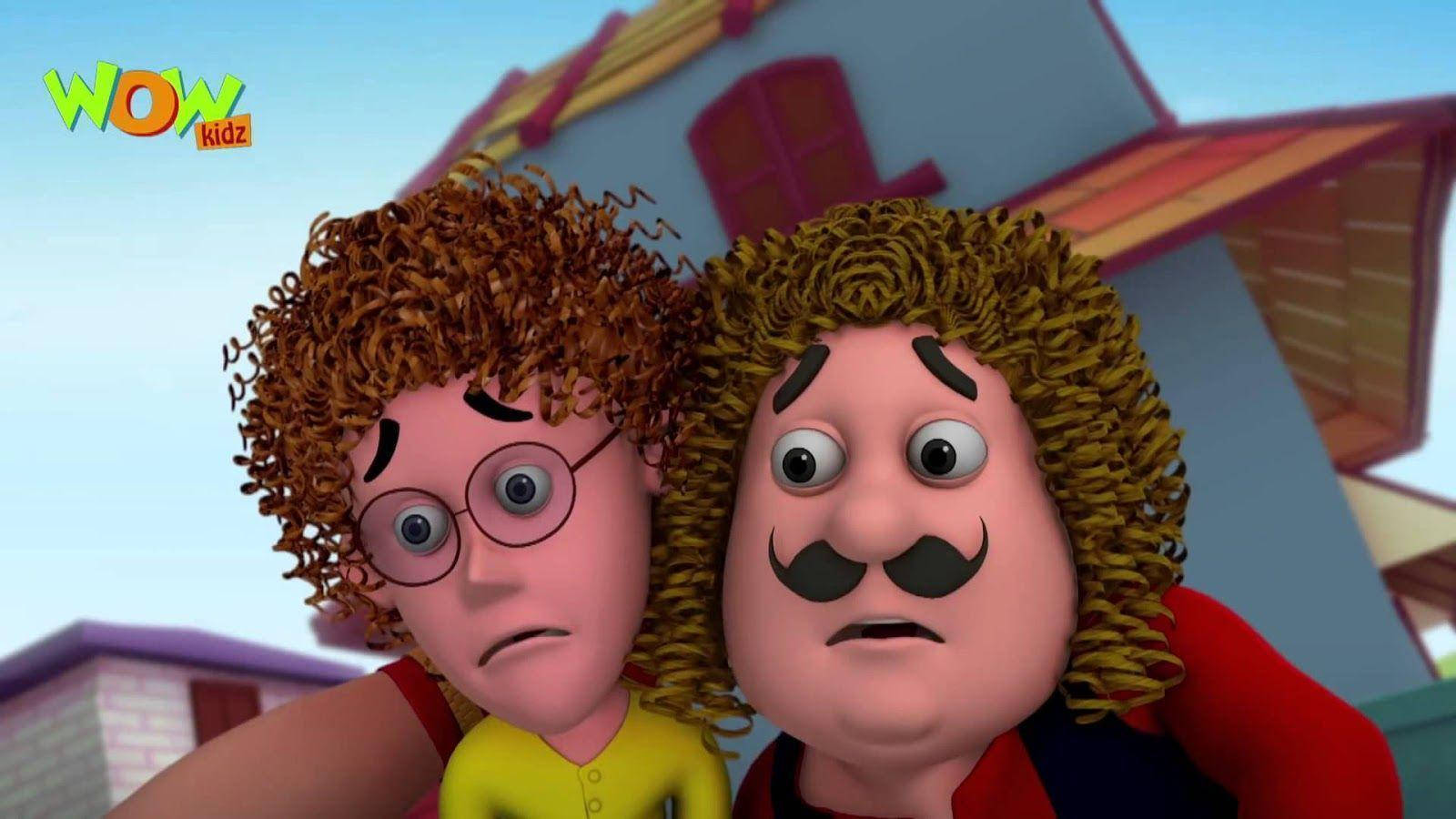 Motu Patlu, curly hair, colorful house, HD Desktop Wallpaper
