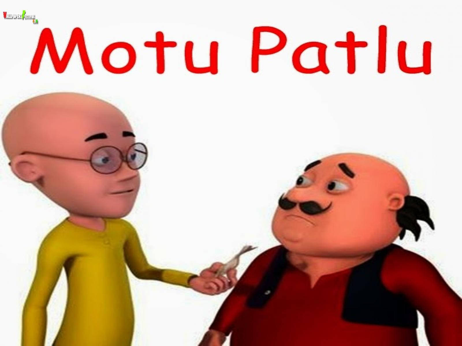 Motu Patlu, 3d-render style, plain white background, HD Desktop Wallpaper