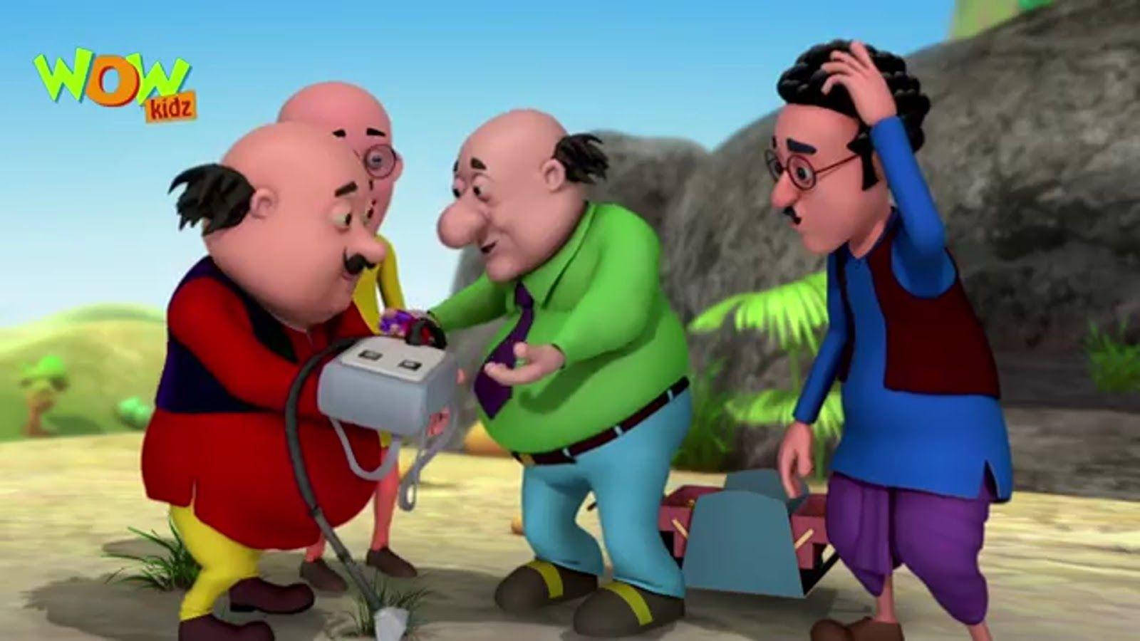 Motu Patlu, rocky outdoor scene, small device, HD Desktop Wallpaper